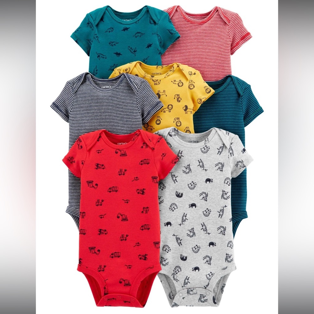 Carter's 7-Pack Animal Short Sleeve Bodysuit Set